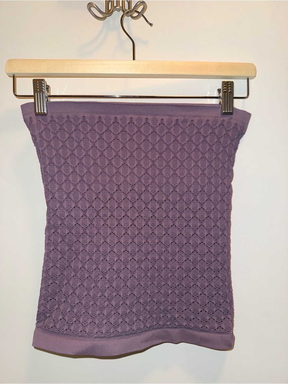 Free People Lavender Purple Knit Strapless Tube Top